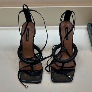 BCBG Maxazria Black Strappy Heels